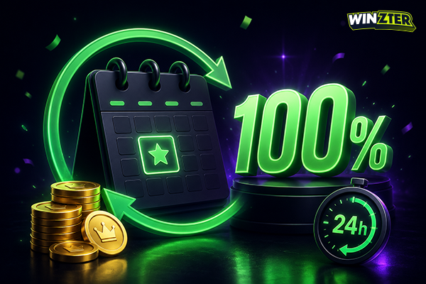 Winzter Daily Reload: 100% up to €1,000